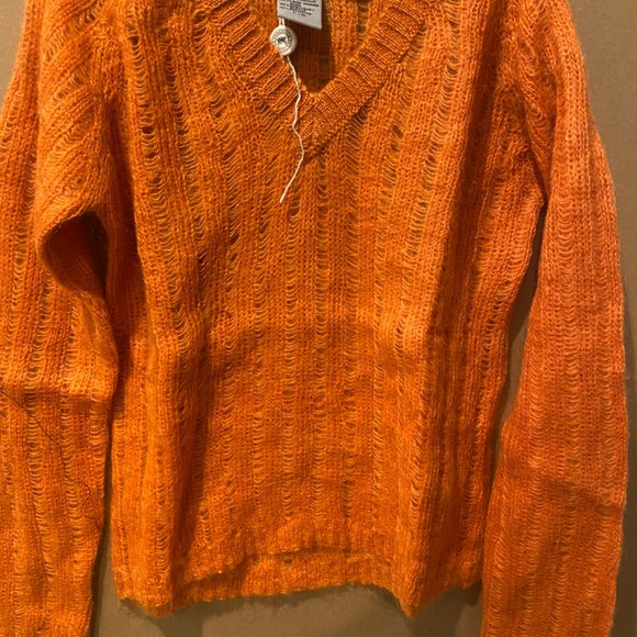 Ladies Parasuco Premium V neck Mohair Blend Sweater Sz L - Picture 8 of 10